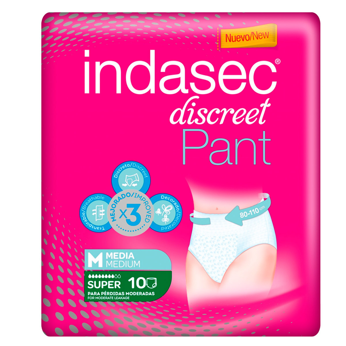 Imagen de Indasec pant super talla Media 10 + 6uds