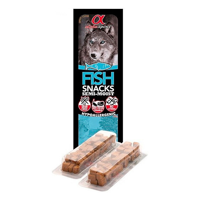 Imagen de Alpha Spirit as snack para perro pescado 16x35g
