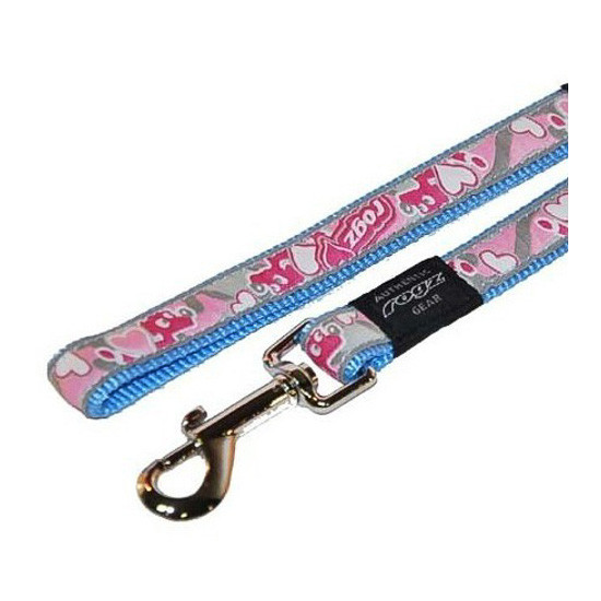 Imagen de Rogz correa pink hearts armed response