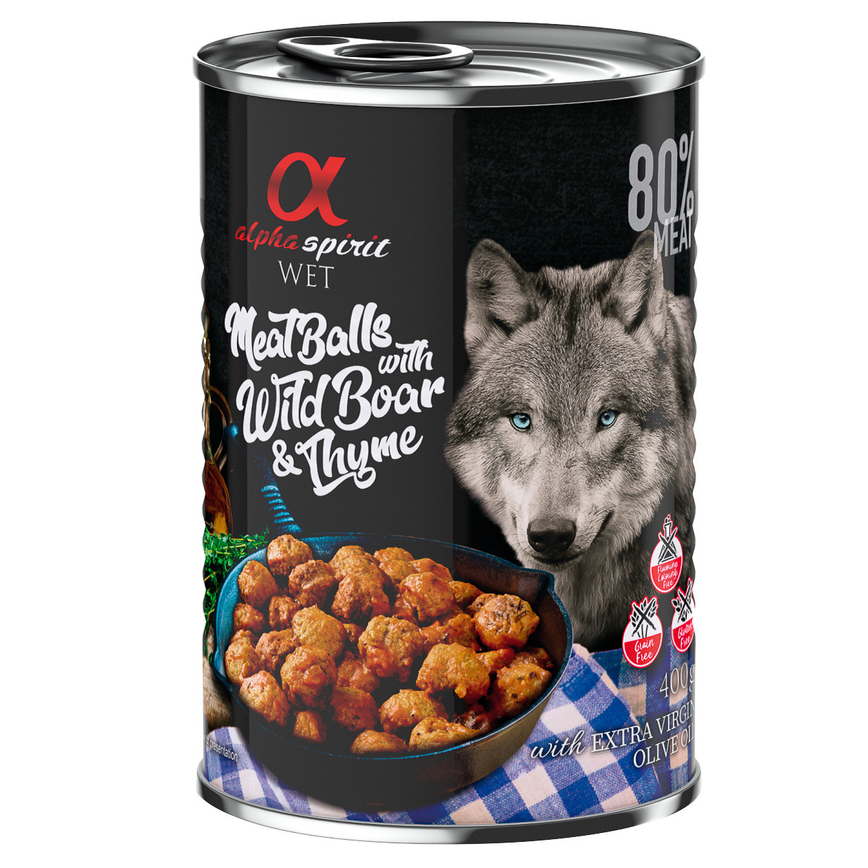 Imagen de Alpha Spirit albóndigas jabalí tomillo 12x400gr