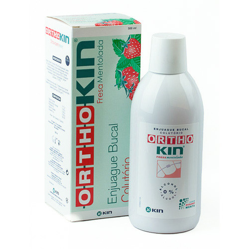 Imagen de KIN ORTHOKIN ENJUAGUE FRESA MENT. 500 ML