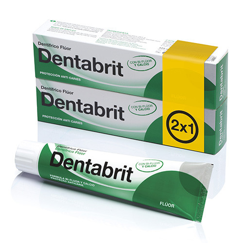 Imagen de DENTABRIT PASTA DENTAL FLUOR 125ML. 2X1