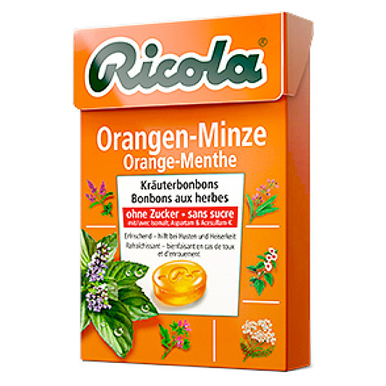 Imagen de RICOLA CARAMELOS NARANJA MENTA S/A 50 G