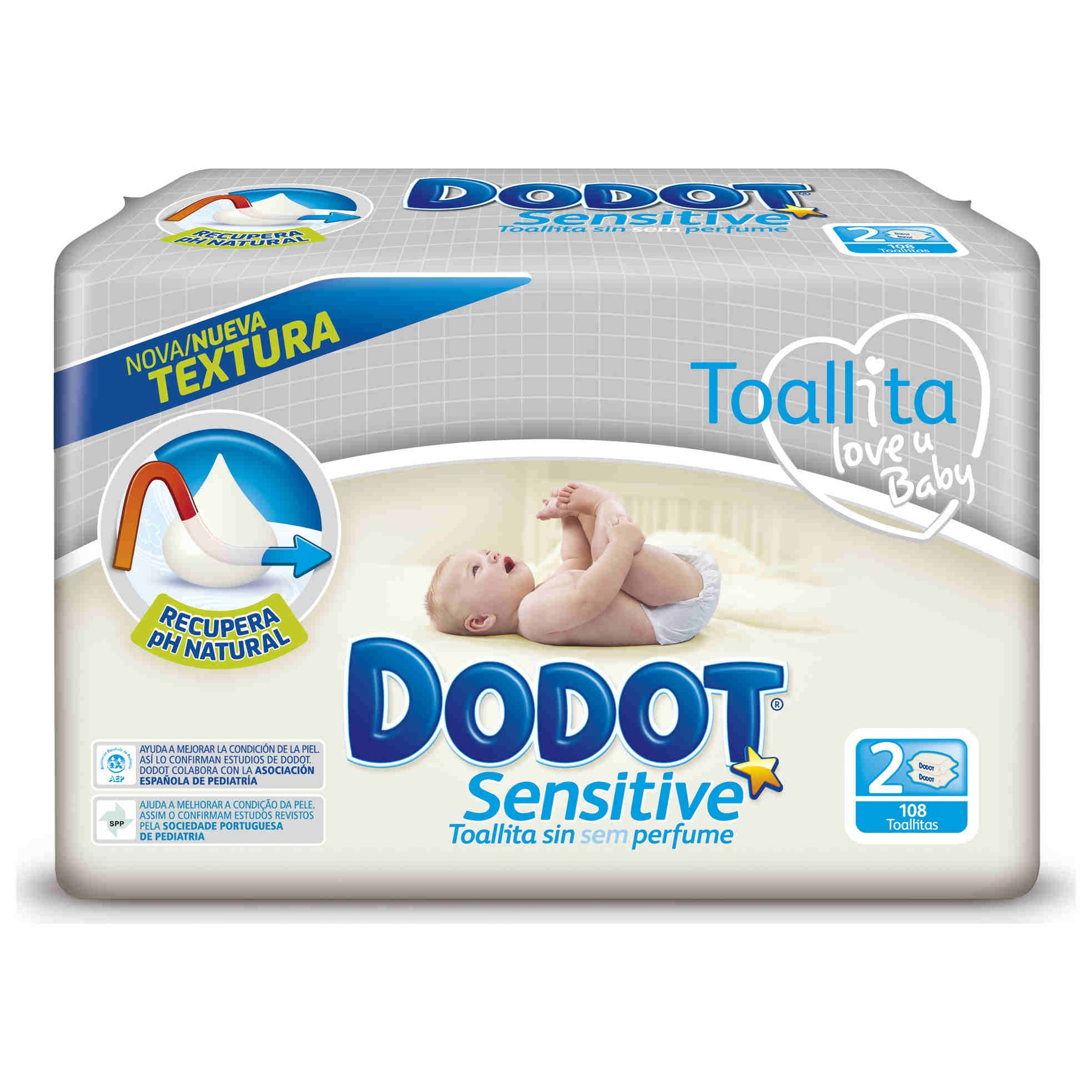 Imagen de Dodot Toallitas sensitive 108uds duopack