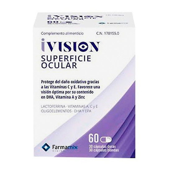 Imagen de Ivision superficie ocular 30 cápsulas duras+ 30 cápsulas blandas