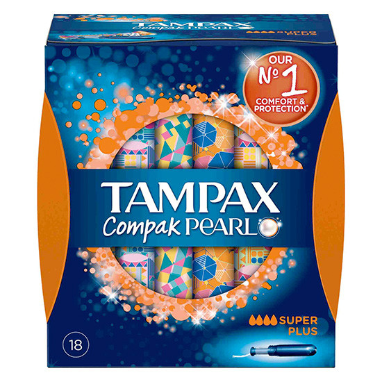 Imagen de Tampax compak pearl tampones con aplicador super plus 16u