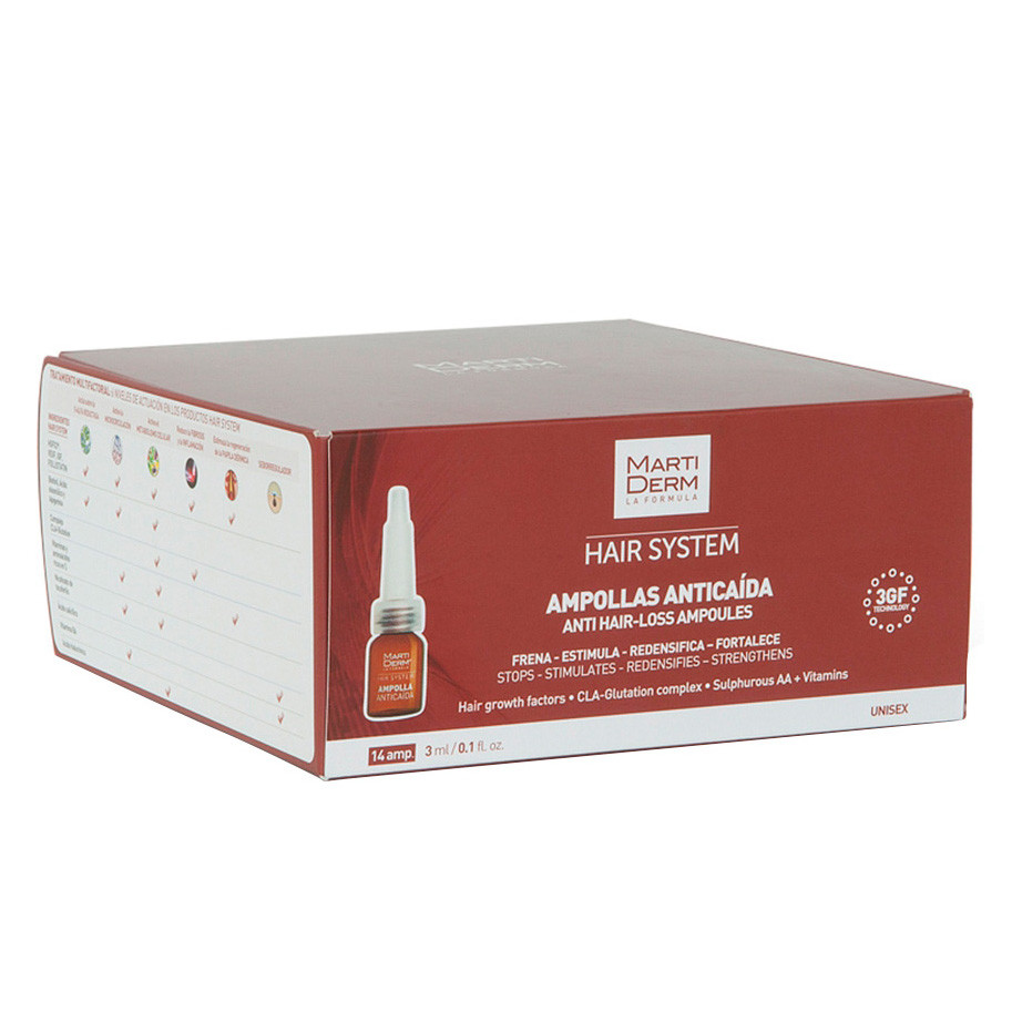 Imagen de MartiDerm Hair System Tratamiento Anticaída 14 ampollas