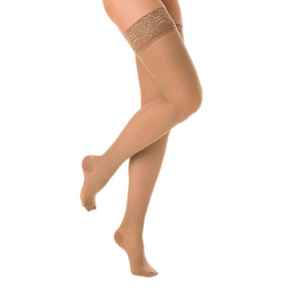 Imagen de Media comprelastic larga bl.nor.beig t/3