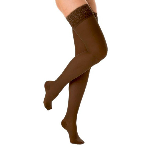 Imagen de Media comprelastic larga bl.nor.negro t5