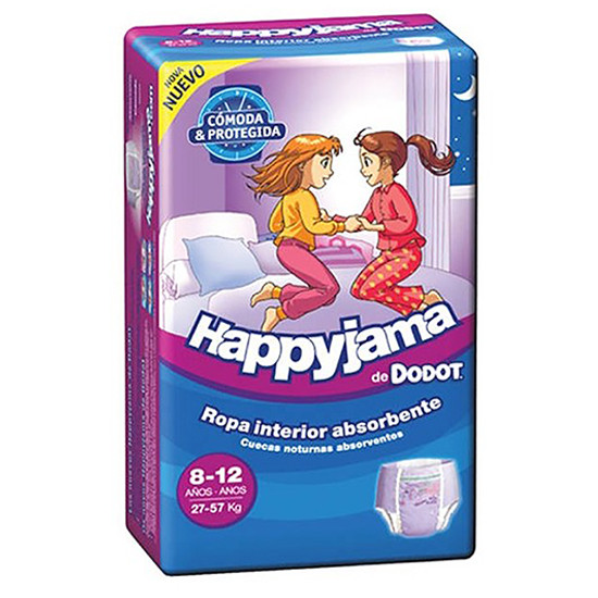 Imagen de Dodot Pañal Happyjama T8 27-57k niña 13 uds