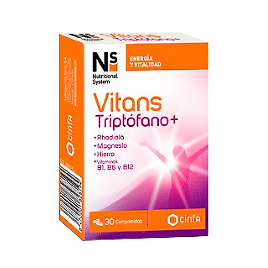 Imagen de N+S vitans triptofano 30 comprimidos