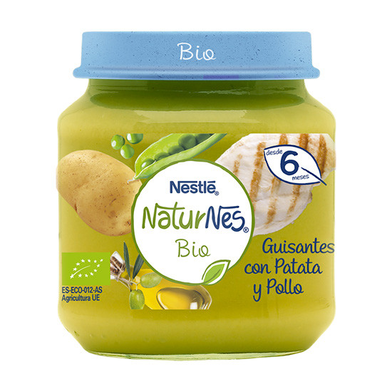 Imagen de Nestlé Natunes bio puré guisantes, patata y pollo