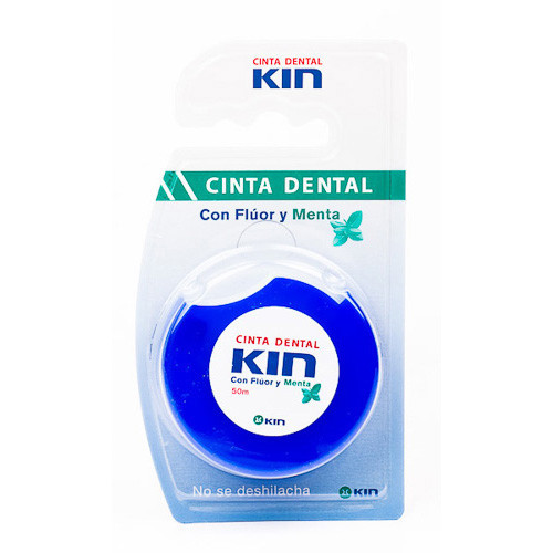 Imagen de KIN CINTA DENTAL MENTOLADA C/FLUOR 50 M.