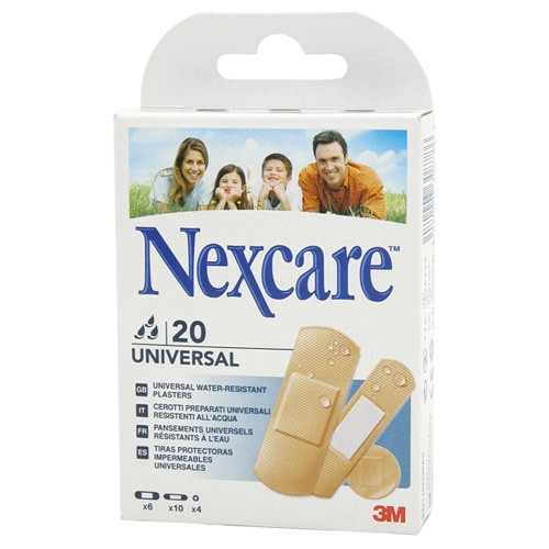 Imagen de NEXCARE PLASTICO 20 TIRAS SURTIDO