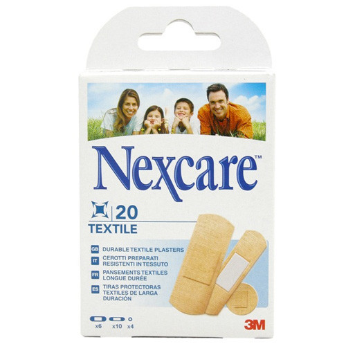 Imagen de NEXCARE TEXTILE STRIPS 20 TIRAS SURTIDAS
