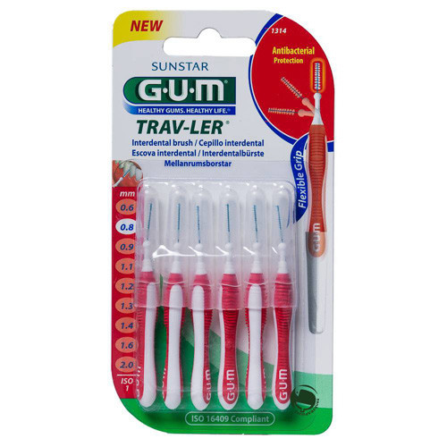 Imagen de GUM CEPILLO INTERDENTAL TRAVLER 1314 0,8