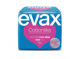 Evax compresas cottonlike normal 16 uds